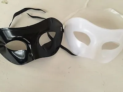 White Or Black Mens Masquerade Ball Party Eye Mask Venetian Costume Face Man • $4.24