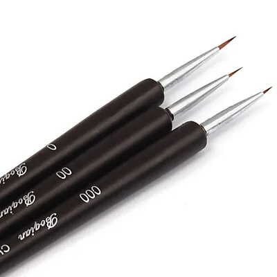 £3.29 • Buy 3Pcs Set Nail Art Liner Brush Ultra-thin Line Drawing Pen Manicure Tool Tips