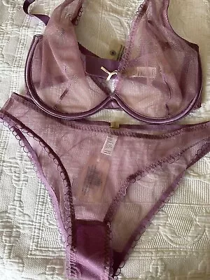 MYLA 32DD Bra - Lilac Verity Close 8 Knickers Briefs  - RRP £120 BNWT • £85