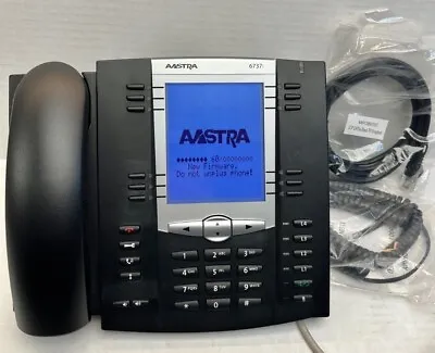 Aastra 6737i Ip Phone A6737-0131-10-55 Gigabit Icon With Feet Cat5e Cable & Cord • $24.99