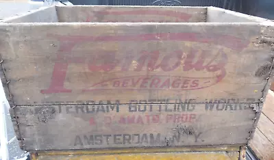 Vintage Amsterdam Bottling Works/ Famous Beverages Wood Crate • $36