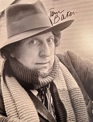 £34.99 • Buy Tom Baker 4th Doctor Who Genuine Hand Signed 10x8 B/W Photo 