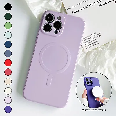 $12.07 • Buy Magnetic Mag Safe Liquid Silicone Case For IPhone 14 Pro Max 13 12 11 XS XR 876+