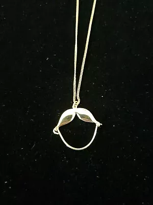 18  Gold Color Necklace And Mustache Pendant  • $2.69