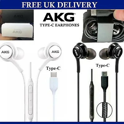 AKG Headphones USB Type-C Earphones Stereo Earbud With MIC For SAMSUNG Phones • £5.69