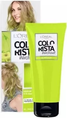 £5.20 • Buy L'Oreal Paris Colo Rista Wash Out Neon Semi-Permanent Hair - Lime Green - 80ml