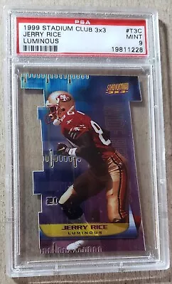 1999 Topps Stadium Club 3x3 Luminous Jerry Rice PSA 9 San Francisco 49ers #T3C • $63