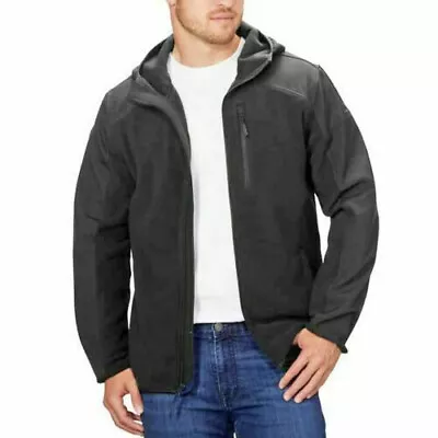 Reebok Men's Hybrid Softshell Fleece Hooded Jacket  (Black Large) NWT • $34.06