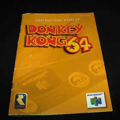 DONKEY KONG 64 Nintendo 64 N64 Instruction Manual Booklet RARE WARE • $5.10