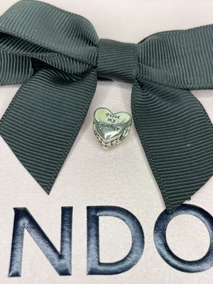 £6.38 • Buy Genuine Pandora Silver Moments ‘First My Mother Forever My Friend’ Heart Charm