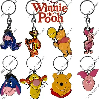 £4.50 • Buy Disney Winnie The Pooh Licensed Metal Key Rings Pooh Eeyore Piglet & Tigger