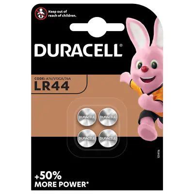 Duracell LR44 Batteries AG13 357 A76 RW82 L1154 SR44 Coin Cell Button Alkaline • £5.95
