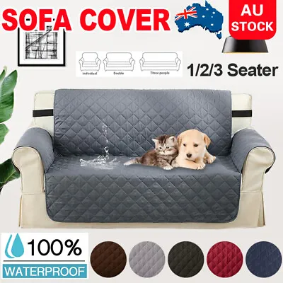 2023 1/2/3 Seater Pet Sofa Protector Cover Quilted Couch Covers Lounge Slipcover • $13.86