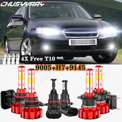 For Subaru Outback 2005-2009 6X 6000K LED Bulbs Headlight Hi/Lo Beam + Fog Light • $39.99