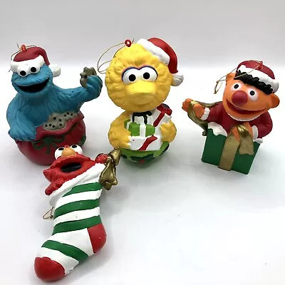 Rare / Vtg Sesame Street Muppets Jim Henson Ornament Cookie/Elmo/Ernie/BBird T19 • $32.25