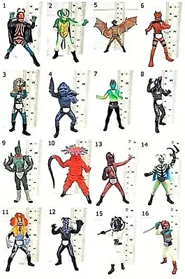 Masked Kamen Rider Kaiju Kaijin Monster Gashapon Figure No 1-16 Bandai Lot 2 • $2.99