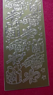 £1.99 • Buy Gold Baubles & Holly  Card Making Peel Offs  [59]