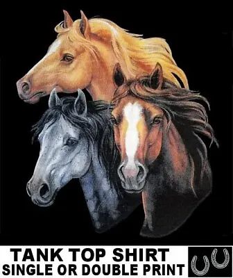 Palomino Thoroughbred Quarterhorse Morgan Grey Mustang Horse Tank Top Ws312 • $19.99