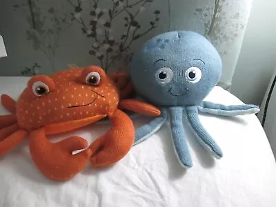 Knitted Crab And Octopus Soft Toy Bundle • £7