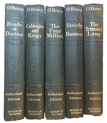 O'Henry Set Of 5 Review Of Review 1912 Black Gold Destiny Lamp Million Business • $46