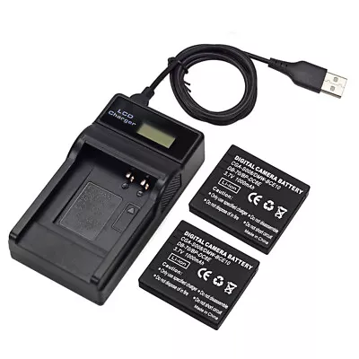 2 Battery +Charger For Leica C-LUX 2 / C-LUX 3 / Ricoh Caplio R6 / R7 / R8 / R10 • $26.39