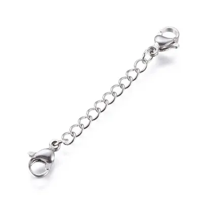 £3.95 • Buy 5 X Stainless Steel Chain Lobster Clasps Extender Necklace Bracelet Extention UK