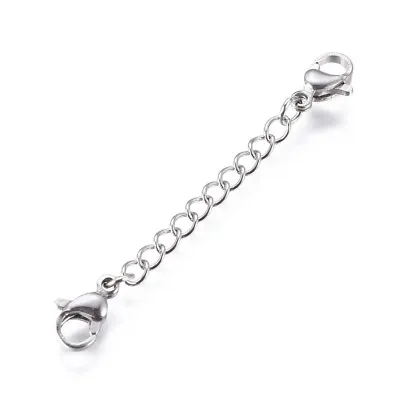 5 X Stainless Steel Chain Lobster Clasps Extender Necklace Bracelet Extention UK • £3.95