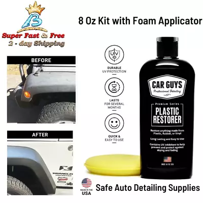 Car Tire Rubber Vinyl Trim Plastic Restorer  Safe Auto Detailing Supplies 8oz • $28.80