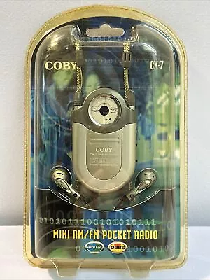 Coby 2005 CX-7 Mini AM/FM Pocket Radio Silver BRAND NEW SEALED • $14.37