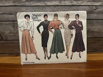 Vogue 1762 Misses Skirts Straight Gored Variations Sewing Pattern 12-14-16 Uncut • $8