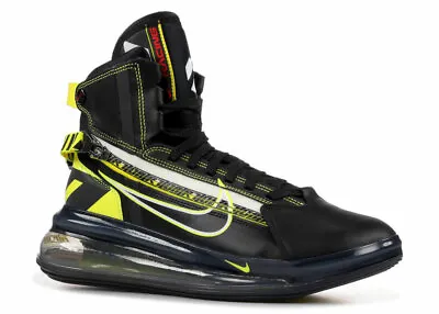 NIKE Air Max 720 Saturn All Star Qs Shoes Black/Dynamic Yellow • $202.46