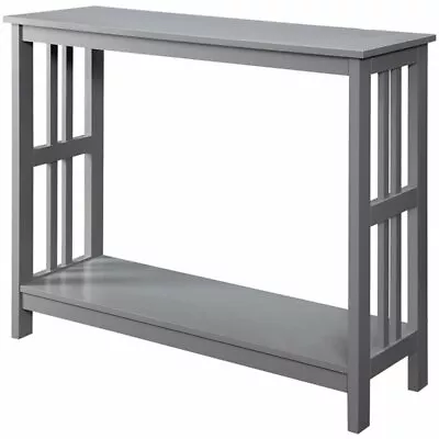 Convenience Concepts Mission Console Table In Gray Wood Finish With Shelf • $89.70