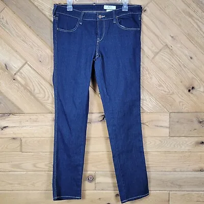 H&M &SQIN Womens Skinny Jeans Blue Denim Low Rise Slim 4 Pocket Size 31X32 • $11.24