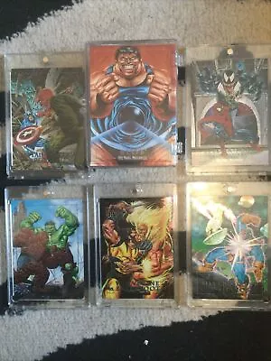 Marvel Masterpieces 1992 Full Set Complete With All Five Dyna-Etch Foils • $120