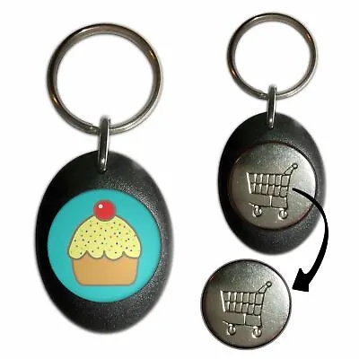 £3.99 • Buy Cupcake - Plastic Shopping Trolley Coin Key Ring Colour Choice New