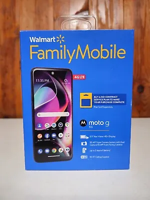 Motorola Moto G 5G 6.5  HD+ 64GB 50MP Walmart Family Mobile Prepaid - SEALED • $57.95