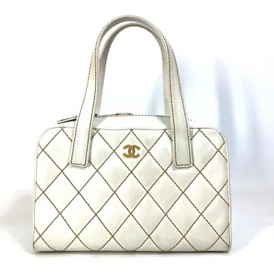 CHANEL CC CC Mark Bag Wild Stitch Vintage Mini Duffle Bag Shoulder Bag Hand Bag • $1225