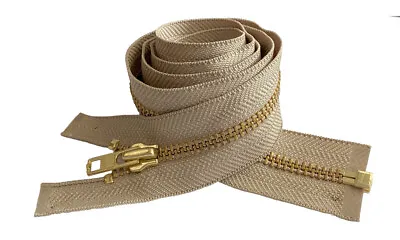 YKK #7 Brass Metal Separating Zippers For Heavy Duty Jacket - 7  To 36  Inches • $12.49