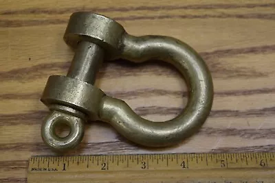 3/4  Bronze Shackle Clevis Screw Pin Nautical Sailing Ship Pulley Block Tackle • $60