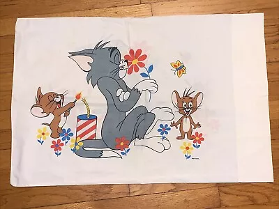 VTG Tom & Jerry Hanna Barbera Cartoon MGM Corp. Standard Pillowcase  • $19.99