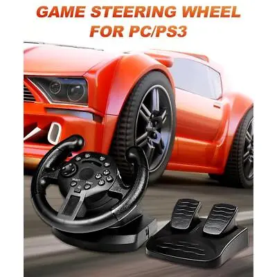£47.62 • Buy Racing Game Steering Wheel Brake Pedal Set Simulator Drive/PC USB Vibration