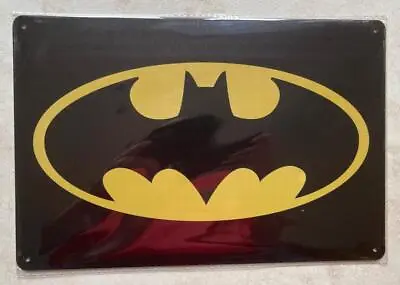£5.99 • Buy BATMAN LOGO DC COMICS METAL SIGN MAN CAVE BEDROOM WALL BAR GIFT 20cmx30cm