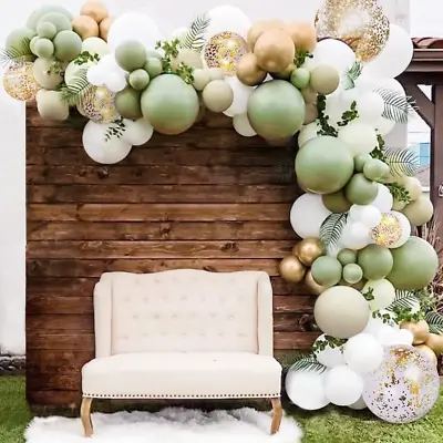 Sweet Baby Co. Sage Green Balloon Garland Kit For Neutral Arch With Matte Sag... • $52.79