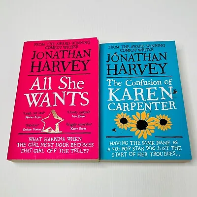 Jonathan Harvey 2 Book Bundle - All She Wants; The Confusion Of Karen Carpenter • £2.76