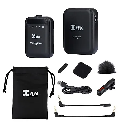 XVive Audio U6 Battery-Powered Compact Wireless Lavalier Microphone System • $139