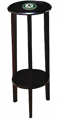 Plant Stand Espresso Finish Accent End Table Display With A MLB Team Logo Decal  • $119.88