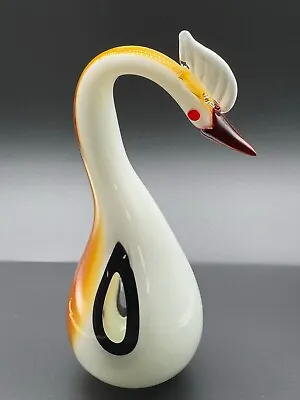 Vintage Swan Glass Sculpture Animal Murano Style • $199.90