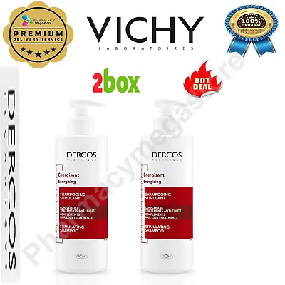 2 X Pieces Vichy Dercos Energising Anti-Hairloss Shampoo 2X200ml New Packaging • $28