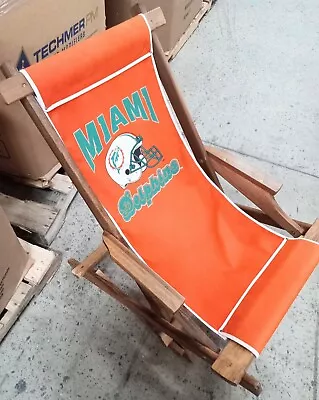 Local Pickup Nfl Licensed Miami Dolphins Folding Beach Field Patio Deck Chair • $59.99