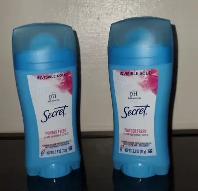 £16.99 • Buy Secret 24 Hour Invisible Solid Deodorant Powder Fresh X Two Exp 2024